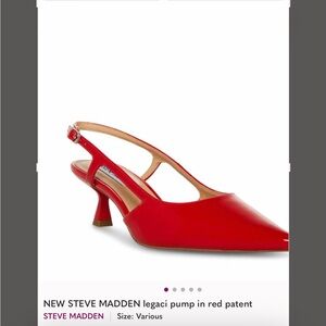 NEW STEVE MADDEN legaci pump in red patent